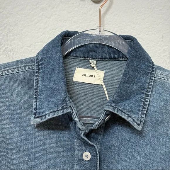 DL1961 Faye Oversized Denim Shirt Del Ray - Picture 5 of 6
